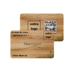 Carte de visite sans contact en Bois