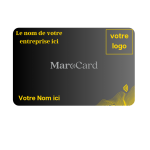 Carte de visite sans contact en PVC - GOLD-NOIR Dégradé