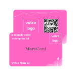 Carte de visite sans contact en PVC - ROSE
