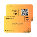 Carte De Visite Sans Contact En PVC - ORANGE Dégradé