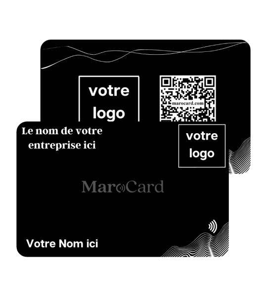 Carte De Visite Sans Contact En PVC - NOIR