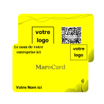 Carte De Visite Sans Contact En PVC - JAUNE