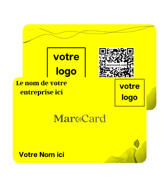 Carte De Visite Sans Contact En PVC - JAUNE