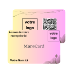 Carte De Visite Sans Contact En PVC - ROSE Dégradé