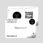 Carte De Visite Sans Contact En PVC - BLANC