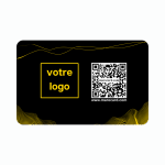 Carte de visite sans contact en PVC - GOLD-NOIR