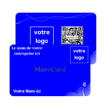 Carte de visite sans contact en PVC - BLEU