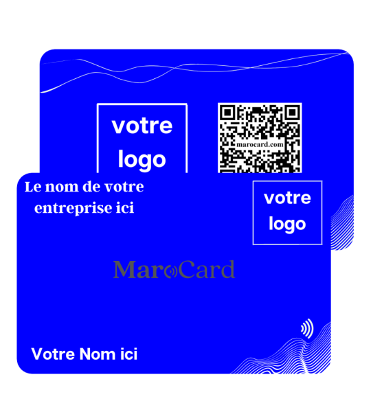 Carte de visite sans contact en PVC - BLEU
