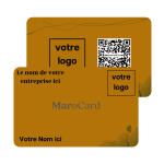 Carte de visite sans contact en PVC - MARRON