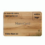 Carte de visite sans contact en Bois