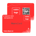 Carte De Visite Sans Contact En PVC - ROUGE